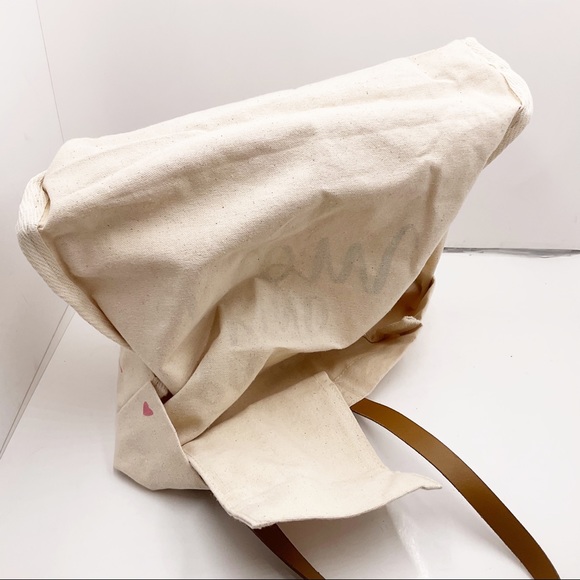 🆕{Eccolo} Canvas Pom Pom Tote Dayna Lee Collection - Picture 6 of 16